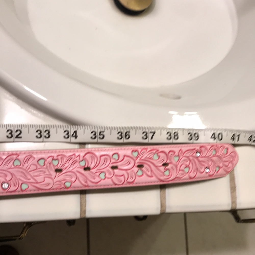 Tony Lama 36/W  leather  used belt - Picture 10 of 12